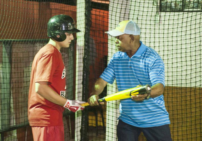 Jose Tartabull Giving Batting Lessons